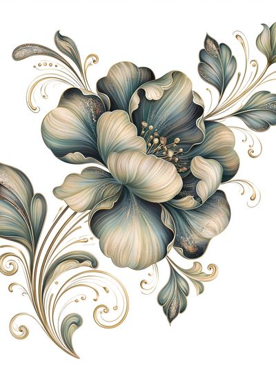 Elegant Floral Botanical Print. poster