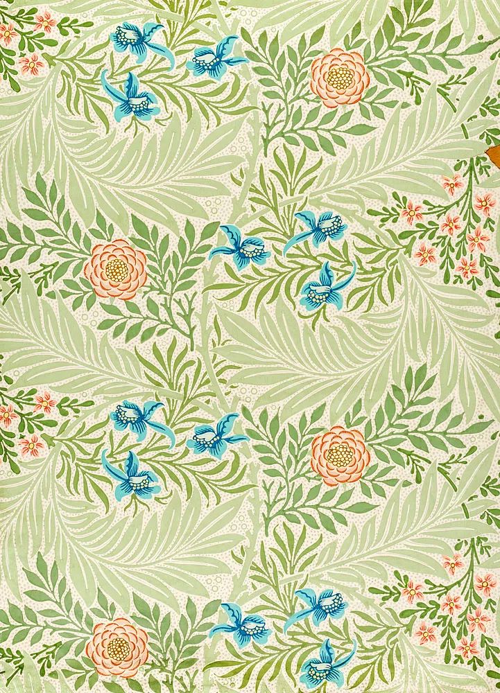William Morris 's Larkspur (1874). poster detail