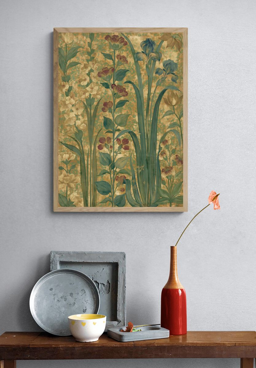 Botanical Floral Vintage Poster. — room view 3