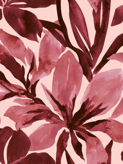 Pink Tropical Leaves Botanical Print. poster