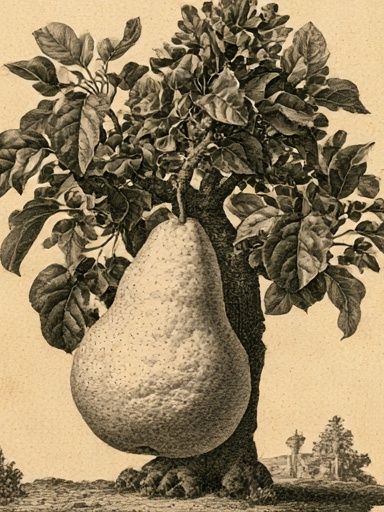 Pear Tree Botanical Print. poster detail