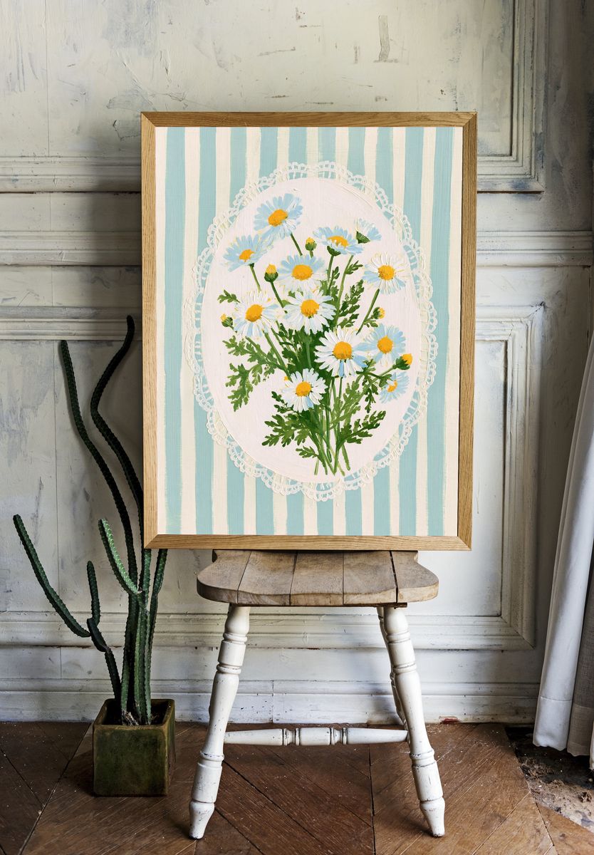 Daisy Bouquet Botanical Poster. — room view 1