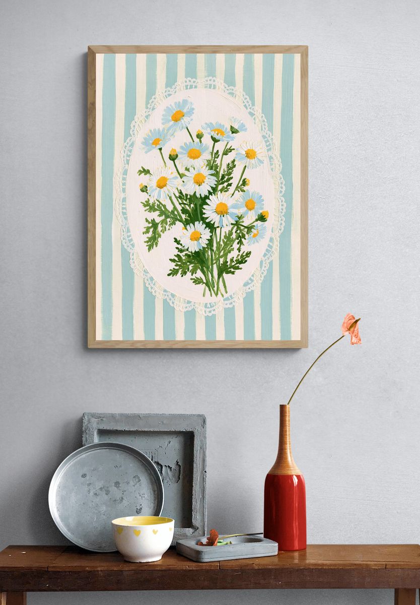 Daisy Bouquet Botanical Poster. — room view 3