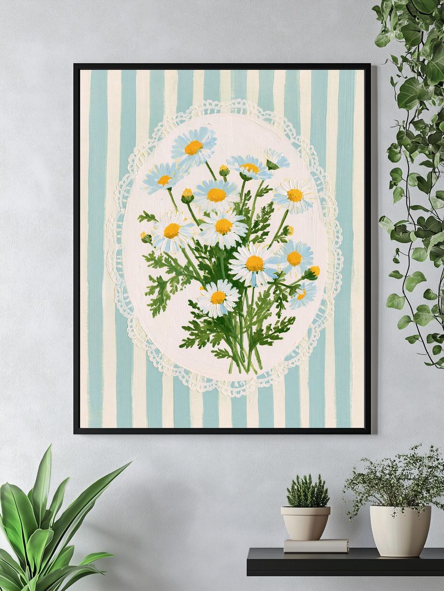 Daisy Bouquet Botanical Poster. — room view 4
