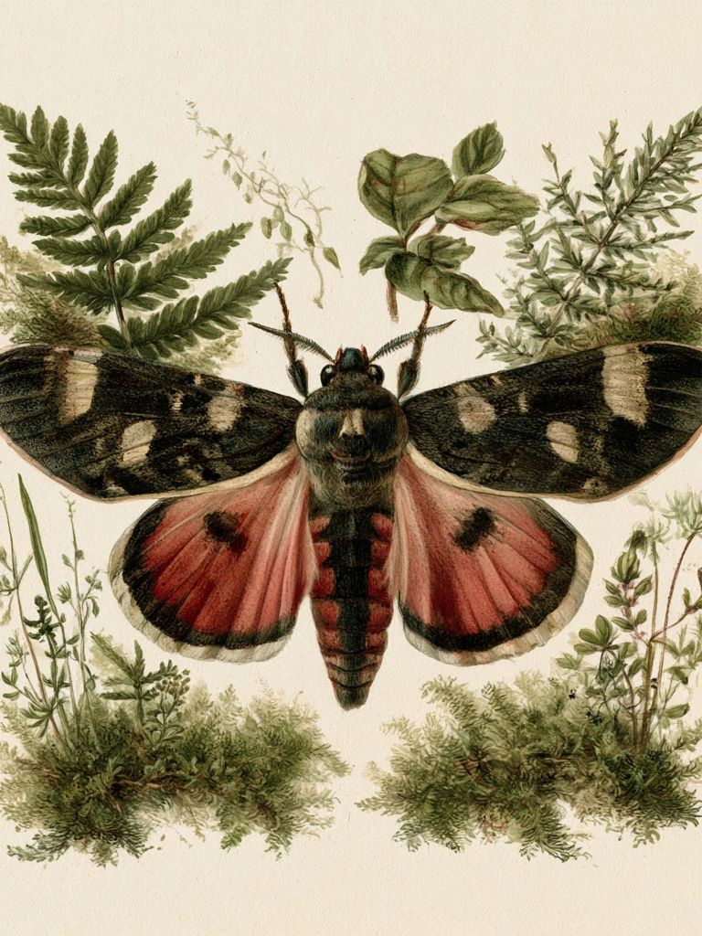 Moth Botanical Illustration Poster. poster — botanical art