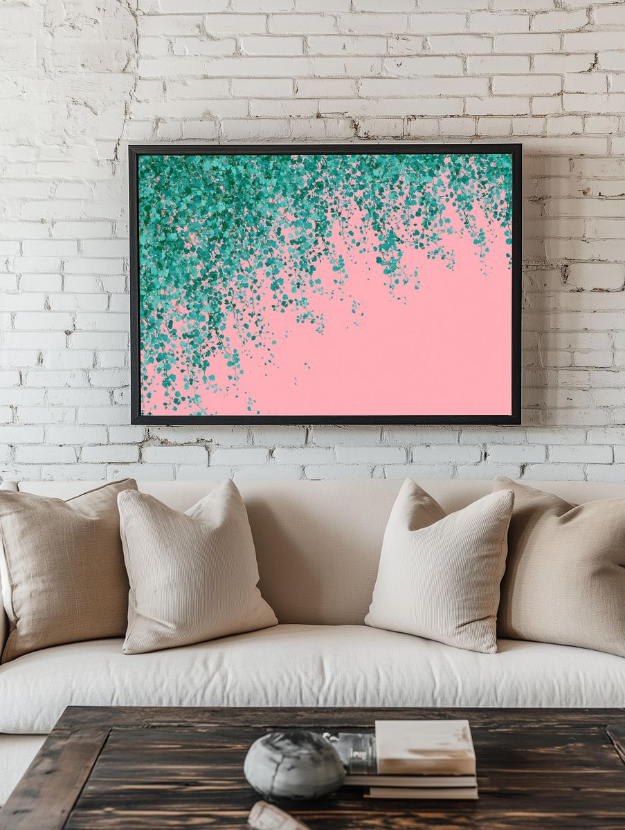 Trailing Leaves Botanical Print. — room view 1
