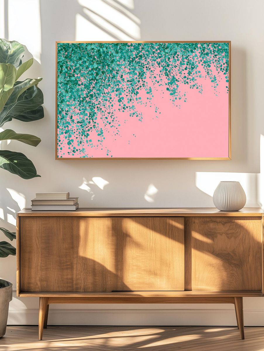 Trailing Leaves Botanical Print. — room view 3