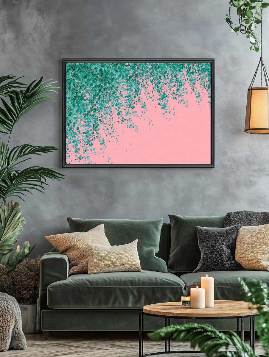 Trailing Leaves Botanical Print. — room view 4