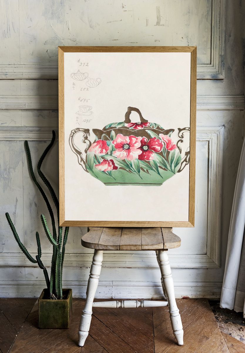 Design Sugar Bowl (1880-1910) painting. — room view 1