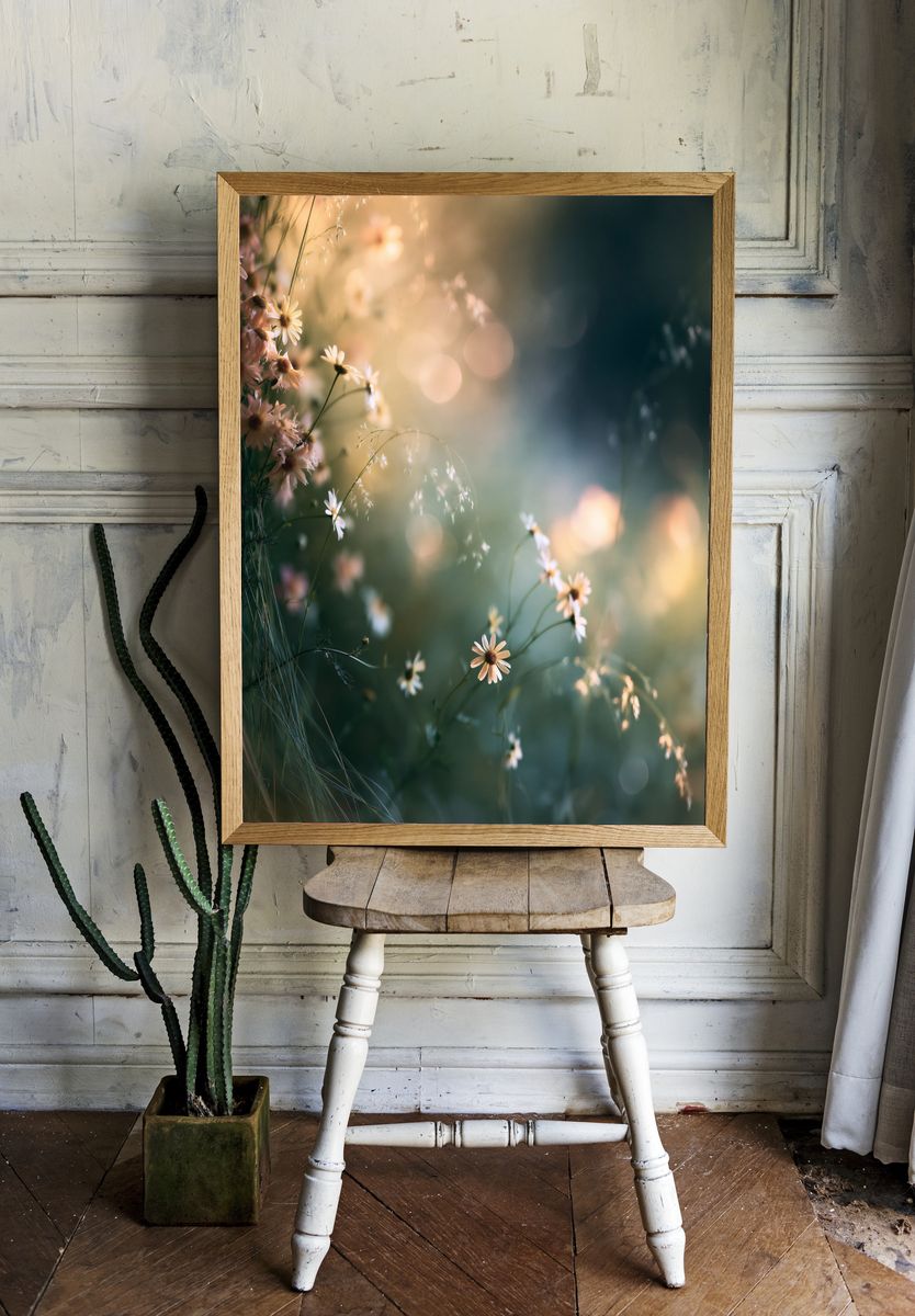 Dreamy Wildflower Meadow Print. — room view 1