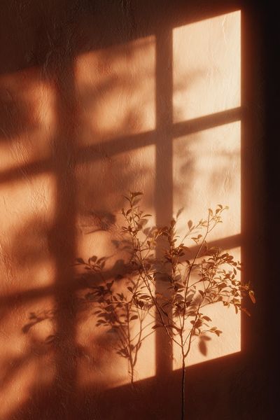 Sunlit Botanical Shadow Poster. poster print