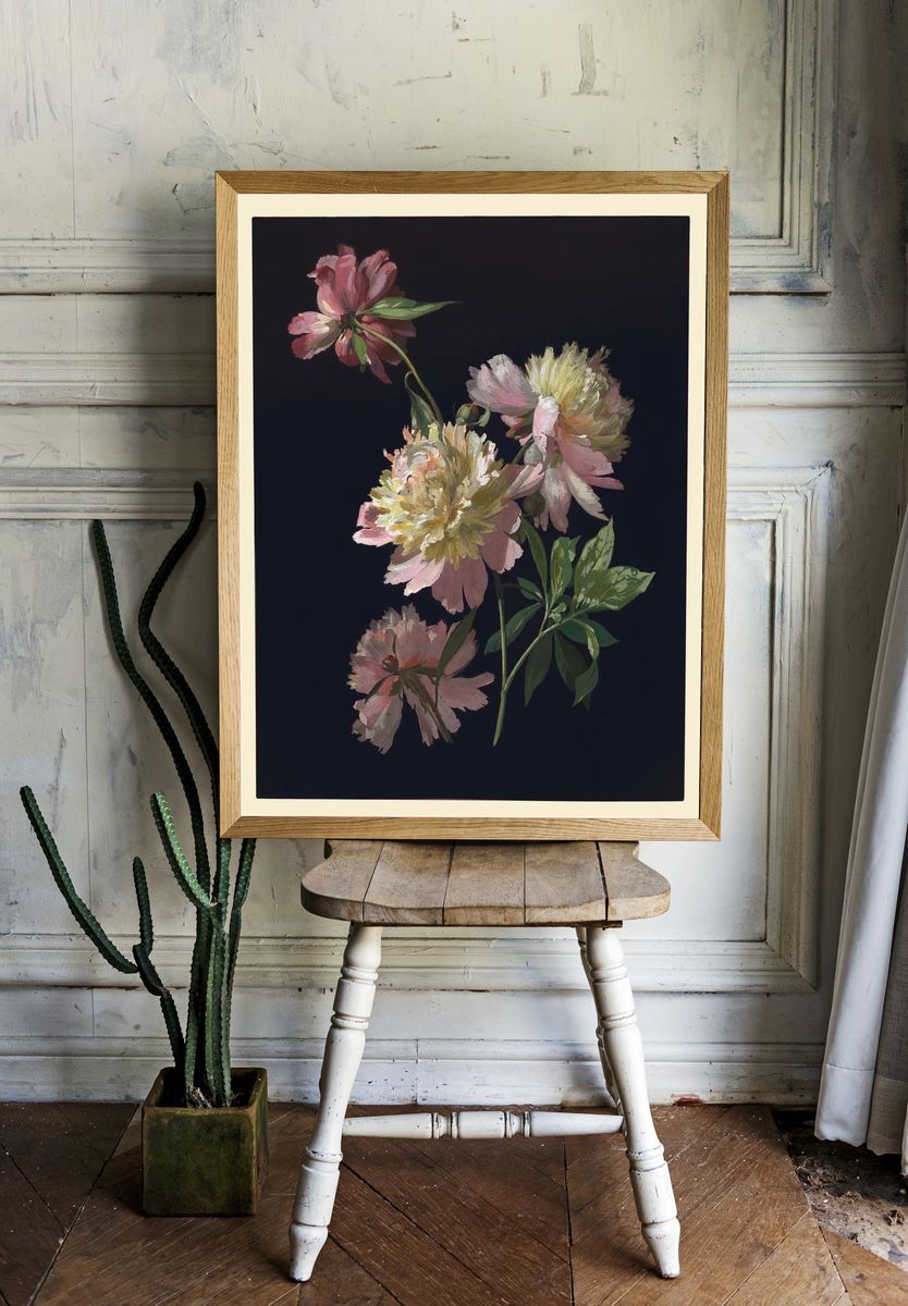 Flower Study, Peonies (1900), vintage. room preview