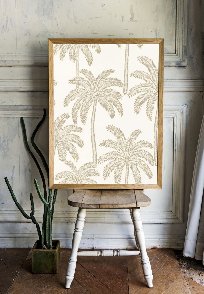 Palm Tree Pattern Print. room preview