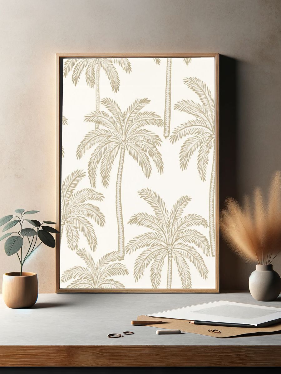 Palm Tree Pattern Print. — room view 2