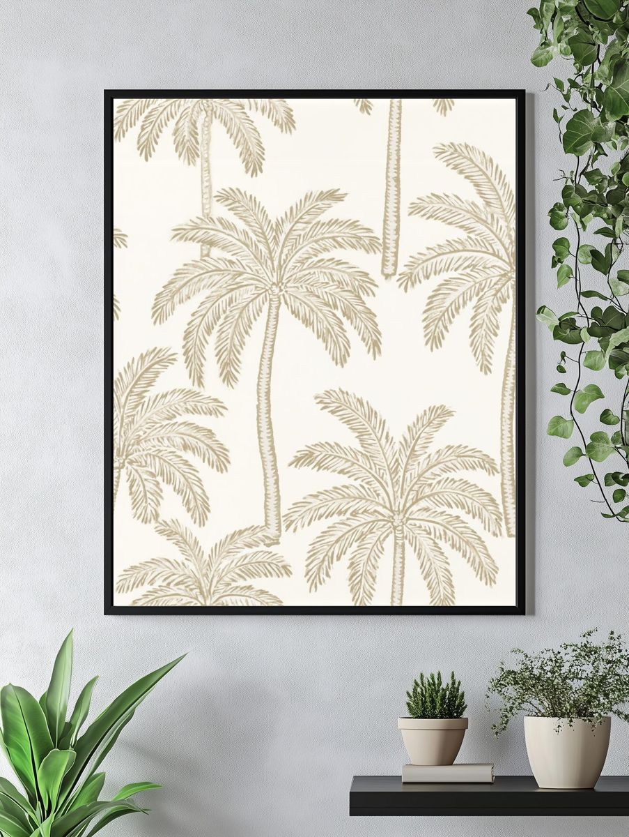 Palm Tree Pattern Print. — room view 4