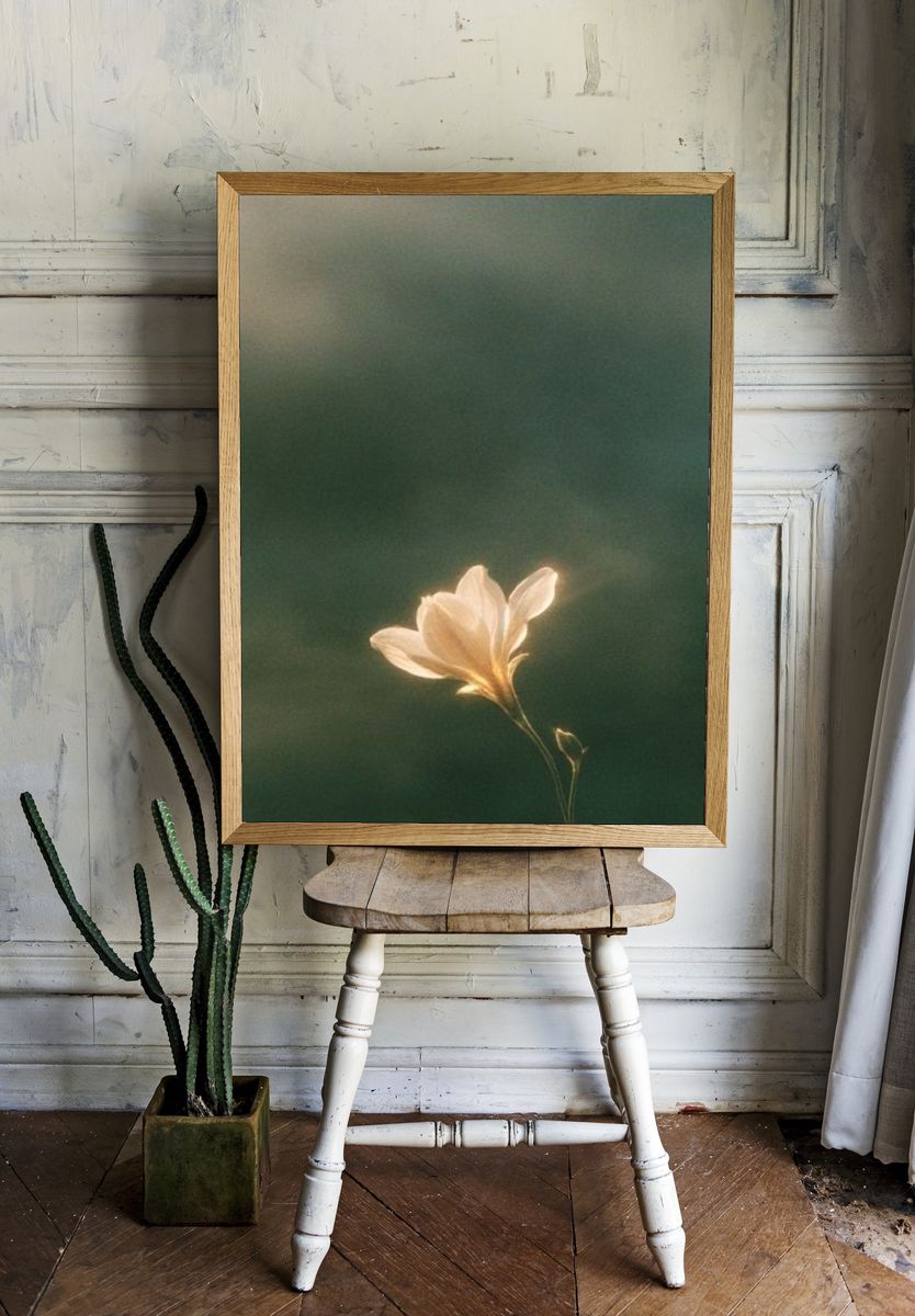 Soft Bloom Botanical Print. — room view 1