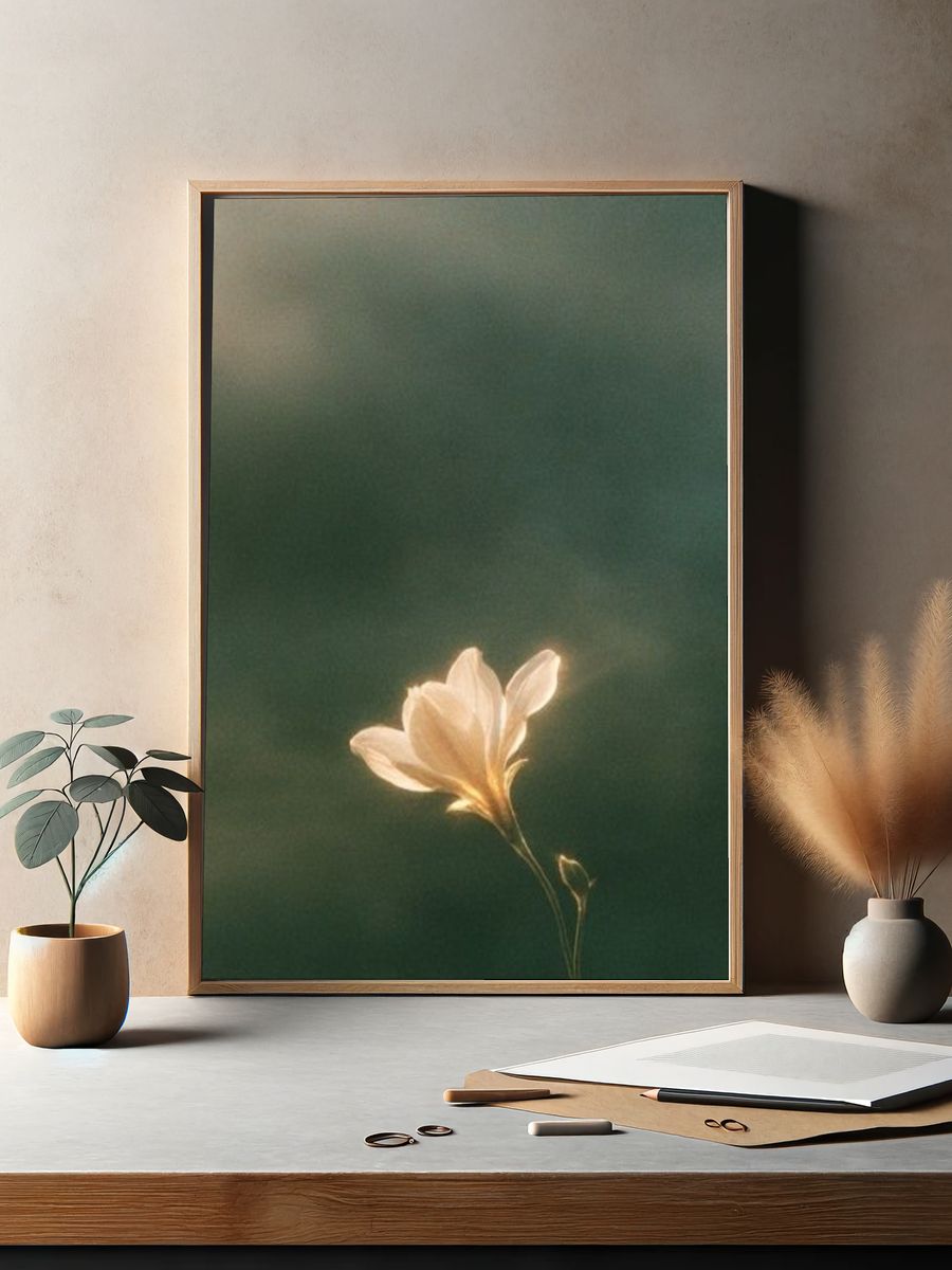 Soft Bloom Botanical Print. — room view 2