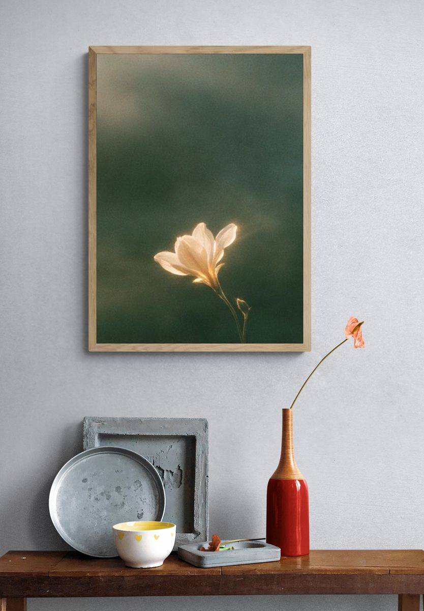 Soft Bloom Botanical Print. — room view 3