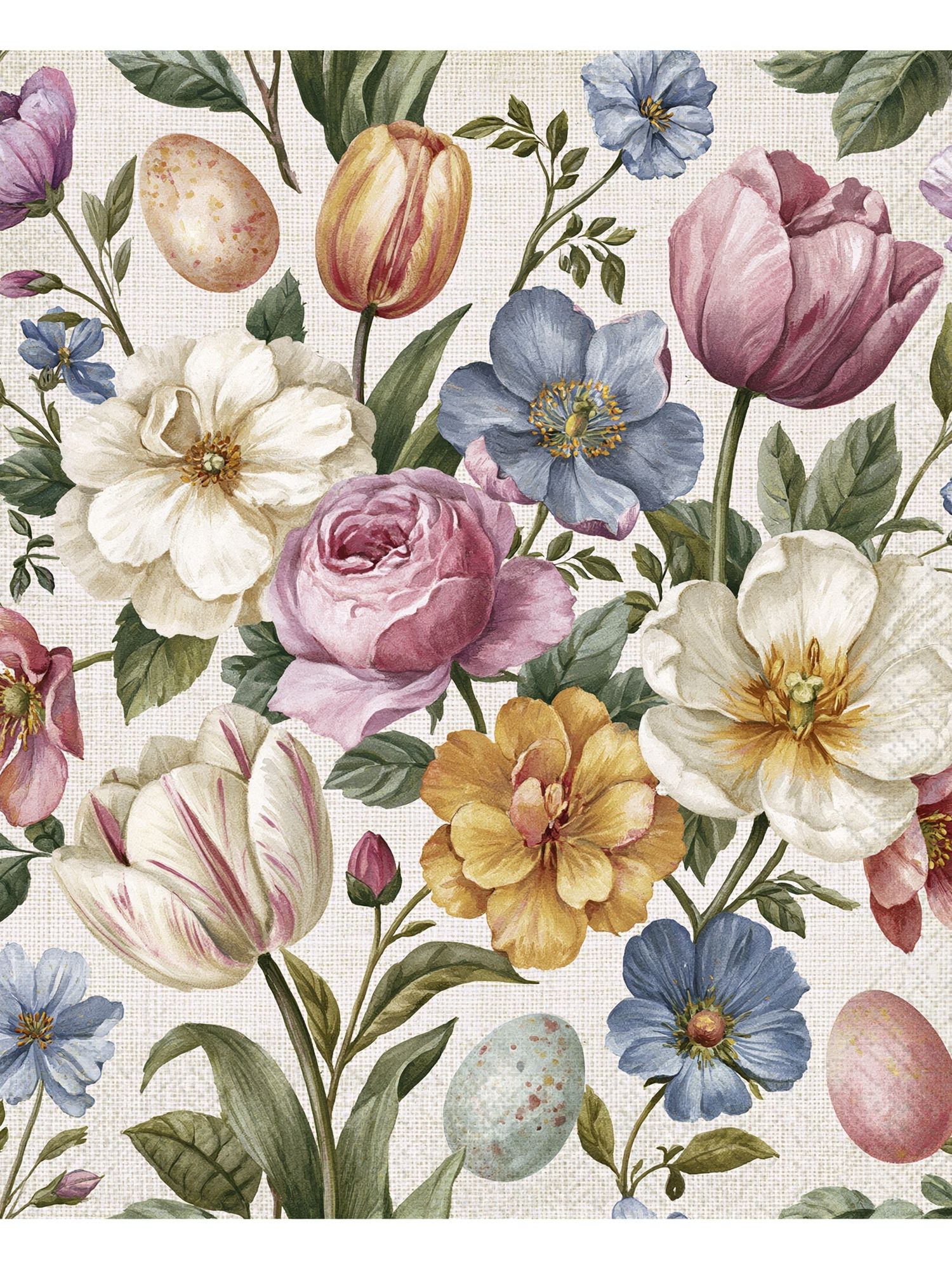 Pastel Floral Easter Print. poster detail