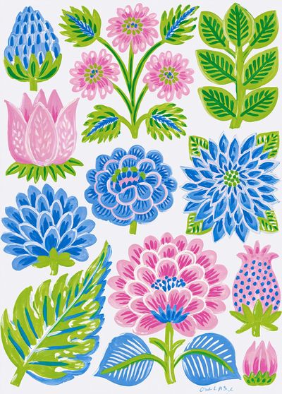 Floral Garden Illustration Poster.