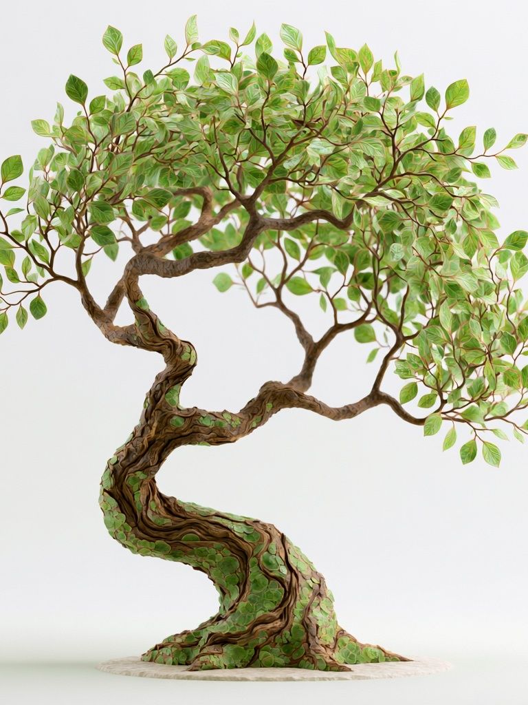 Bonsai Tree Illustration Poster. poster detail