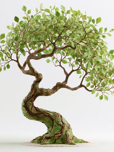 Bonsai Tree Illustration Poster.