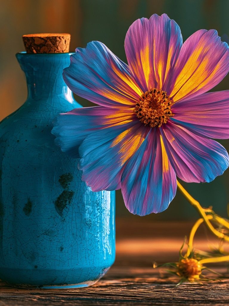 Cosmic Cosmos Flower Still Life Poster. poster — botanical art