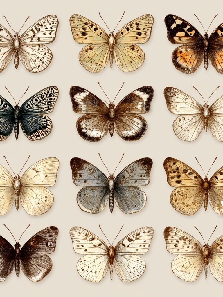 Butterfly Specimen Botanical Print. poster — botanical art
