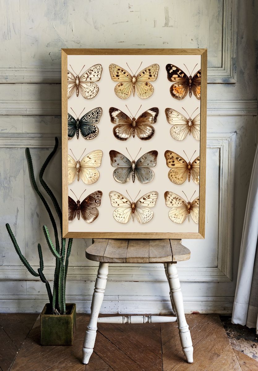 Butterfly Specimen Botanical Print room preview