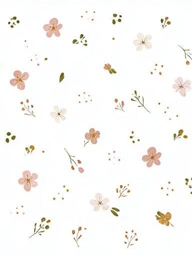 Pastel Wildflower Pattern Print. poster detail