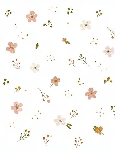 Pastel Wildflower Pattern Print.