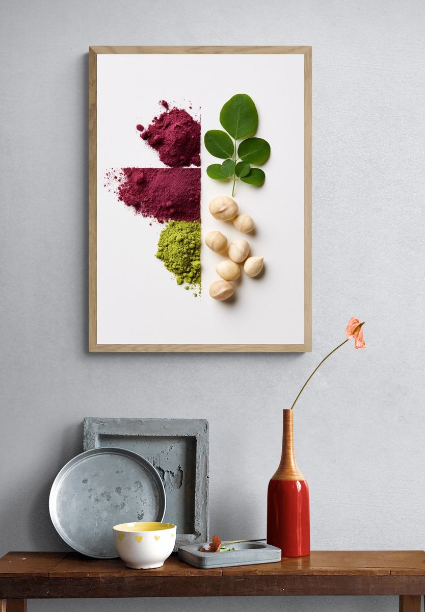 Botanical Still Life Illustration Poster. — room view 3