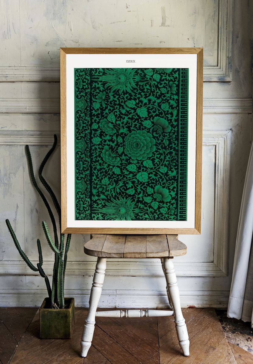 Flower illustration, Examples Chinese Ornament. — room view 1
