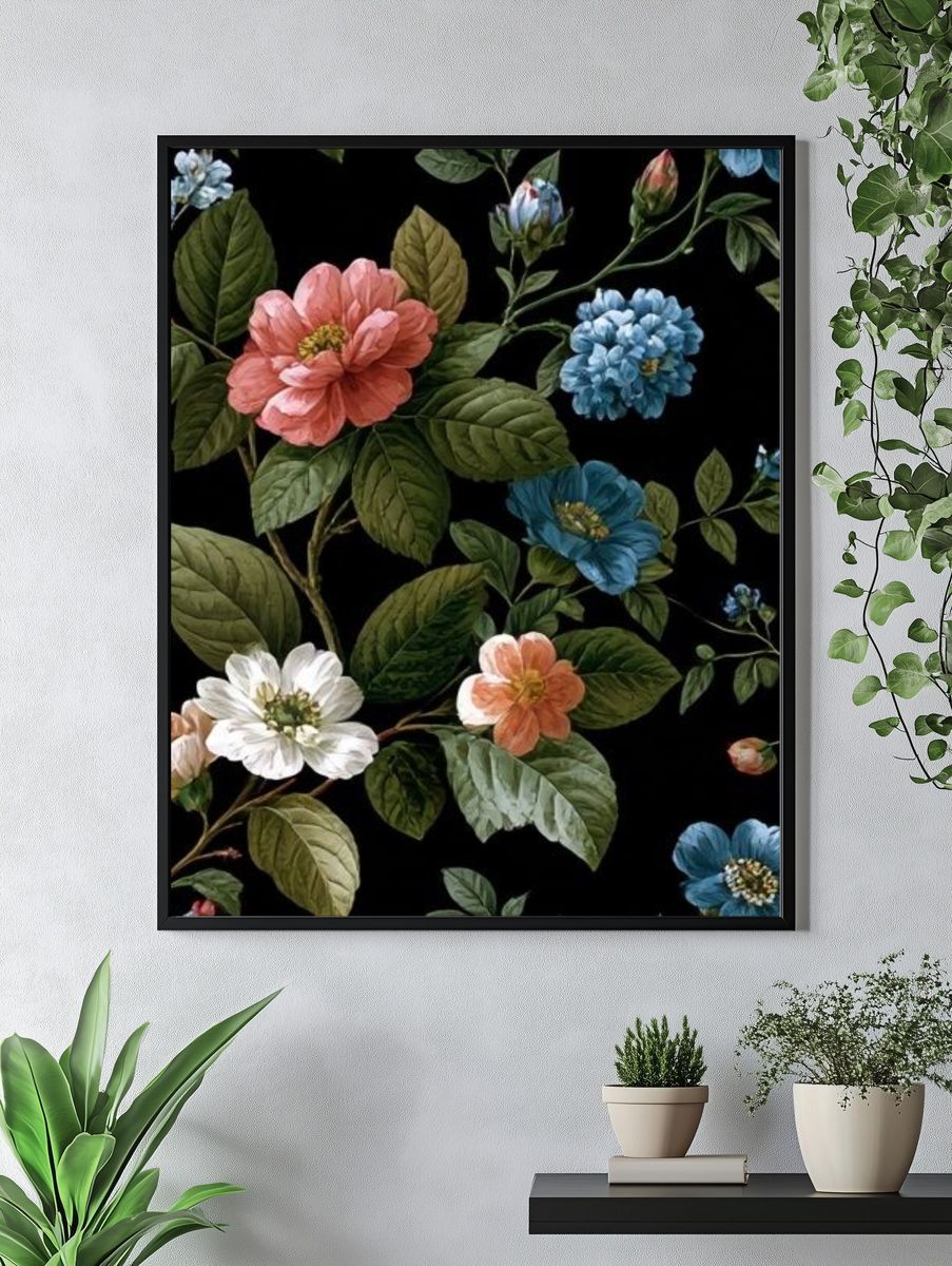 Floral Botanical Poster. — room view 4