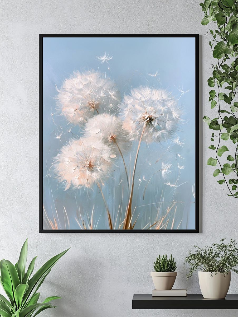 Dandelion Drift Botanical Print. — room view 4
