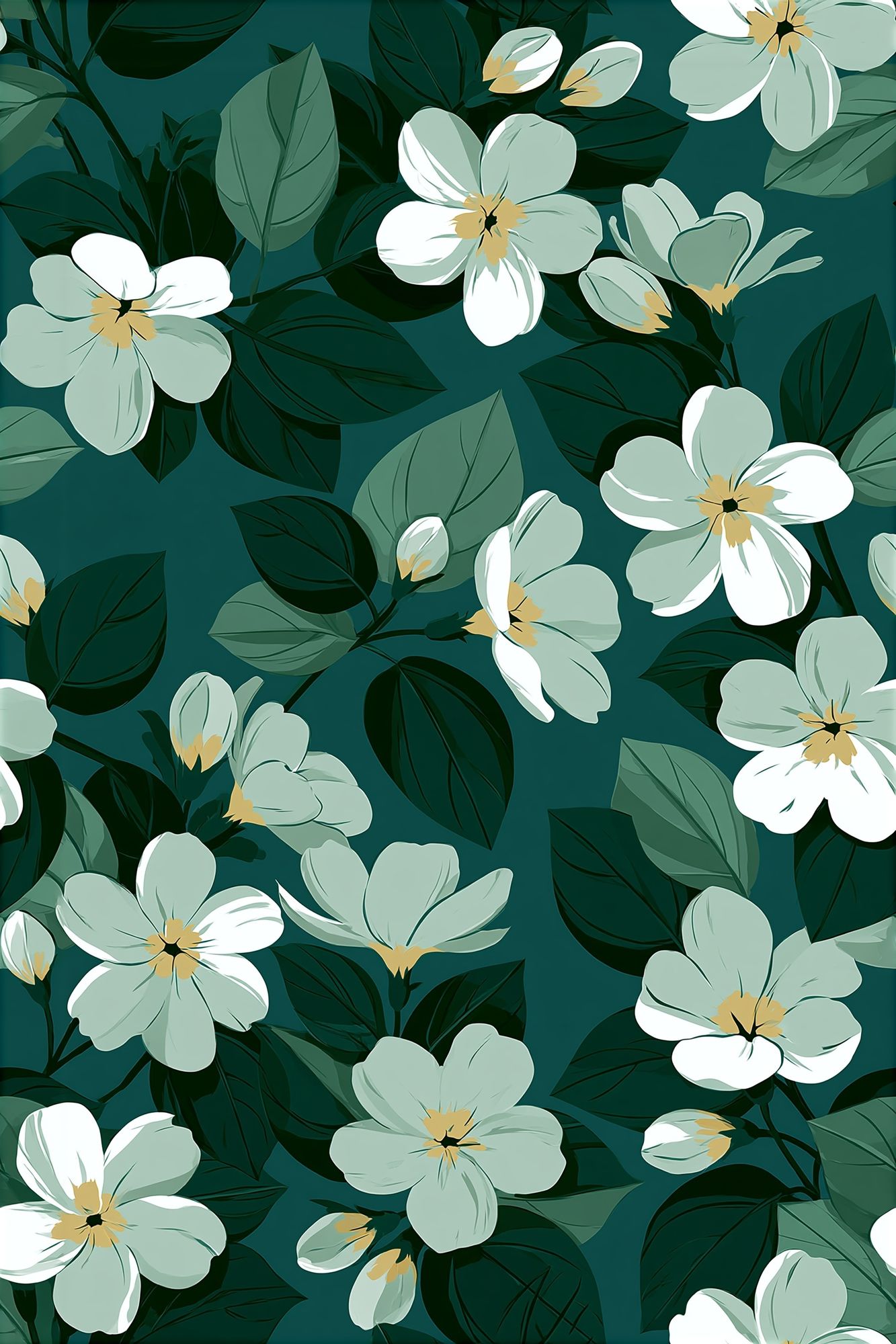 Tropical Floral Pattern Poster. poster detail