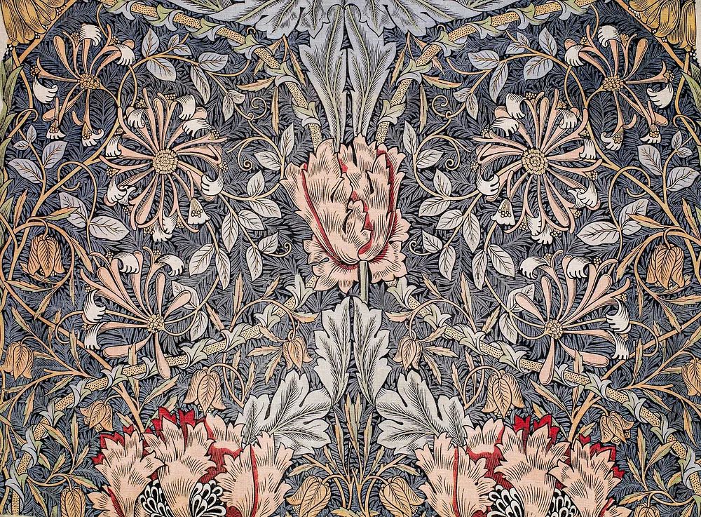 William Morris 's Printed Linen. poster — botanical art