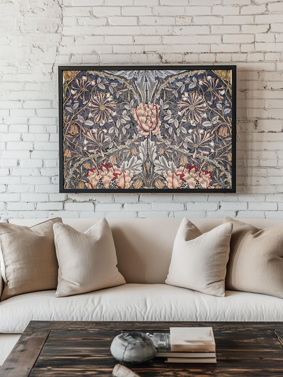 William Morris 's Printed Linen. room preview