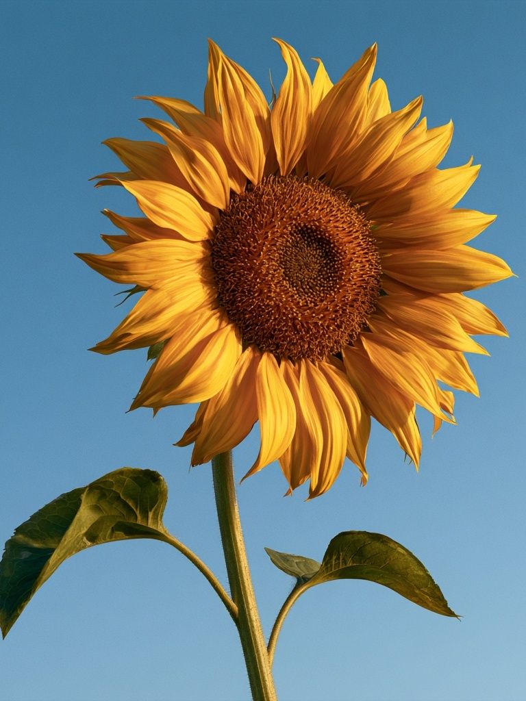 Sunlit Sunflower Botanical Print. poster detail