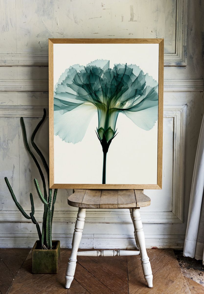 Abstract Bloom Botanical Print room preview