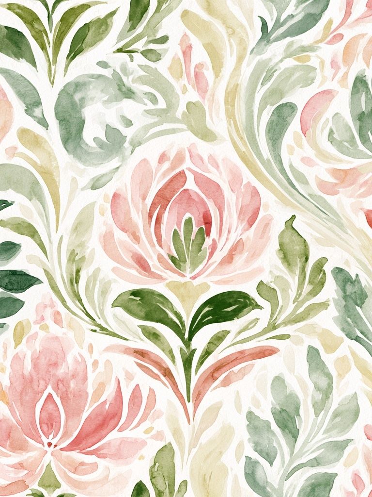 Pastel Floral Watercolor Print. poster — botanical art