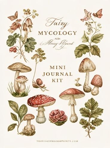 Fairy Mycology Botanical Print. poster detail
