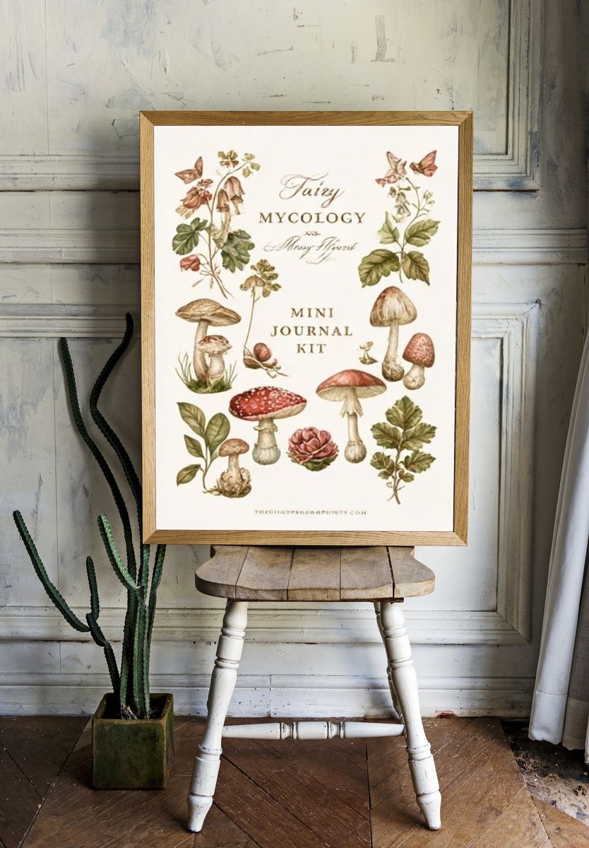Fairy Mycology Botanical Print. room preview