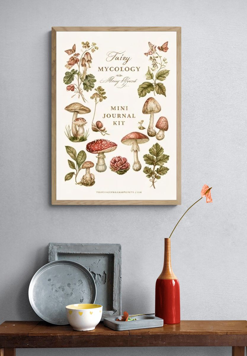 Fairy Mycology Botanical Print. — room view 3