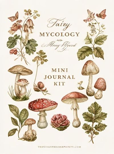 Fairy Mycology Botanical Print.