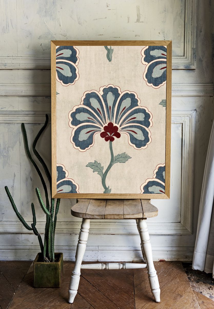 Floral Art Nouveau Pattern Poster. room preview