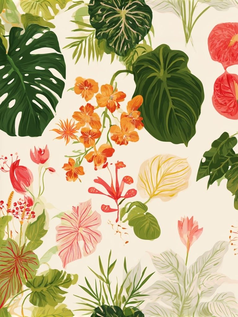 Tropical Botanical Garden Print. poster detail