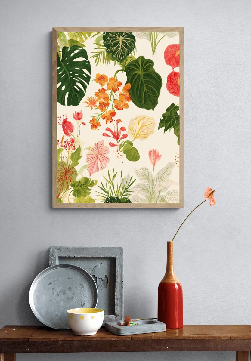 Tropical Botanical Garden Print. — room view 3