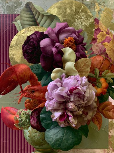 Botanical Still Life Collage Poster. poster