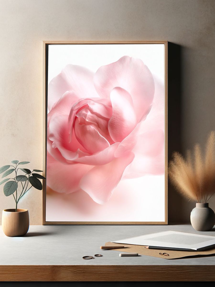 Blush Peony Botanical Print. — room view 2